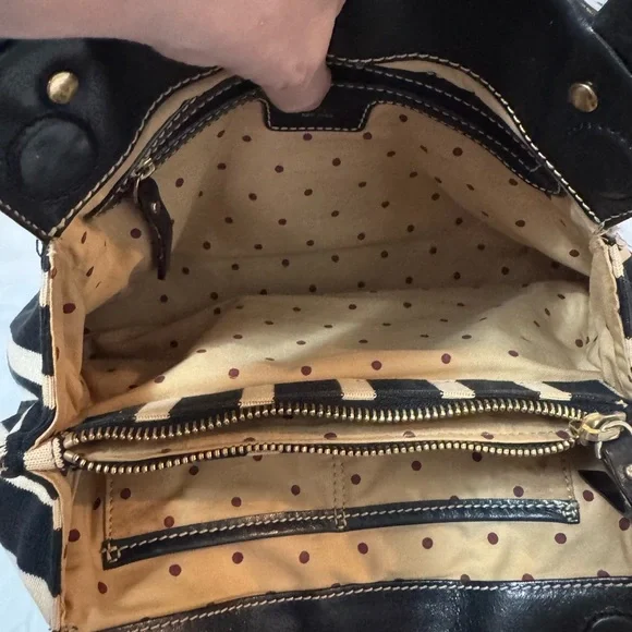 Kate Spade Vintage Black and Red Striped Women's Bag - Picture 7 of 9